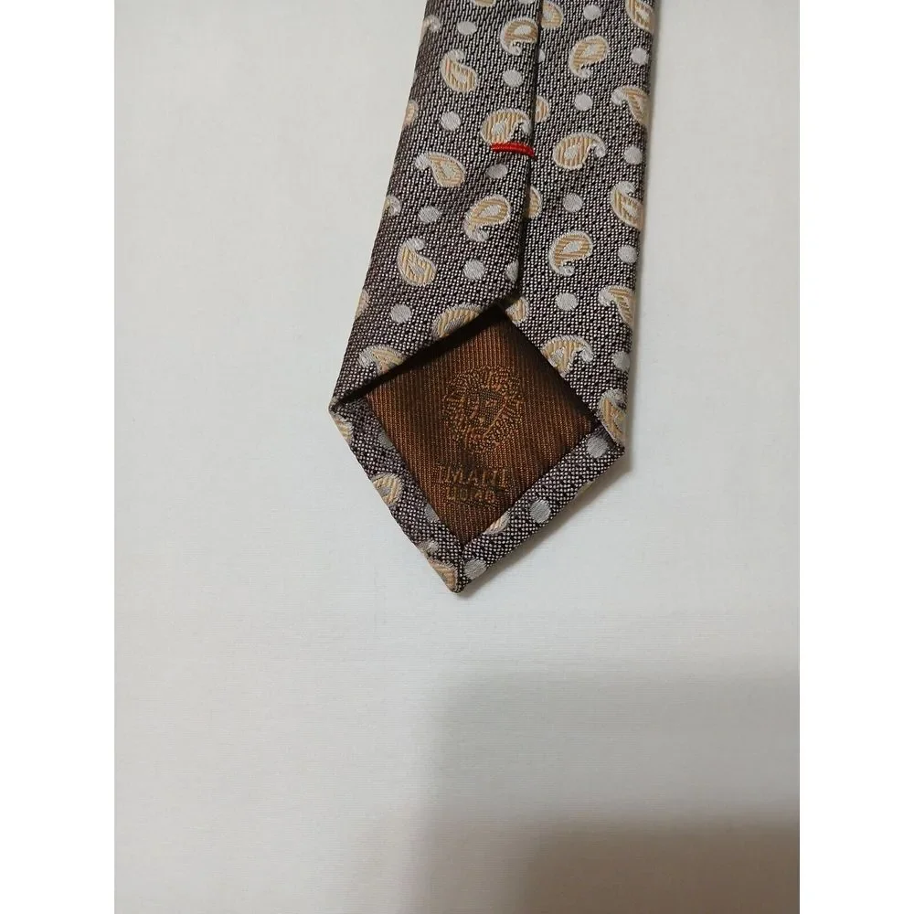 IMANI UOMO MULTICOLOR PAISLEY STYLE EMBROIDERED SILK TOUCH NECK TIE - 62